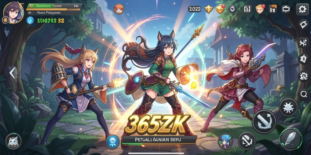 Tampilan menarik dari gameplay seru di 365ZK.