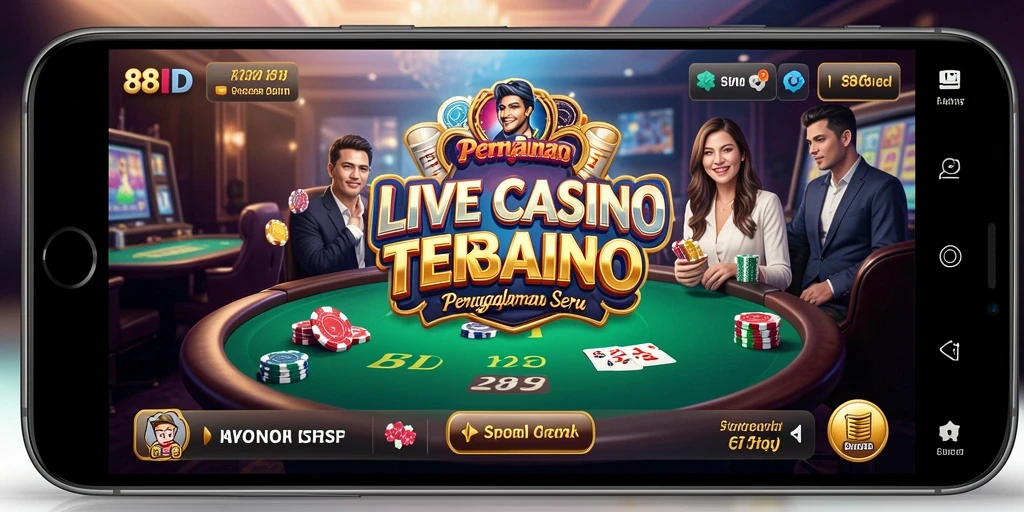 Tampilan gameplay Live Casino yang mendebarkan di 88ID.