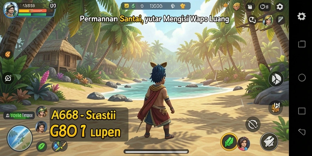 Screenshot utama G668 menampilkan gameplay yang seru dan penuh warna.