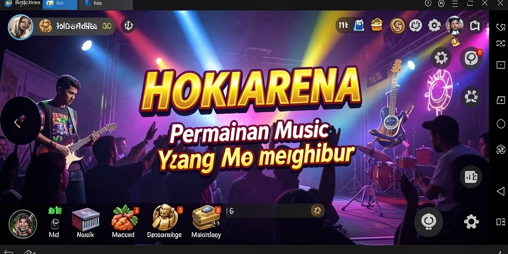 Screenshot HOKIARENA menampilkan gameplay yang menarik dalam permainan musik.
