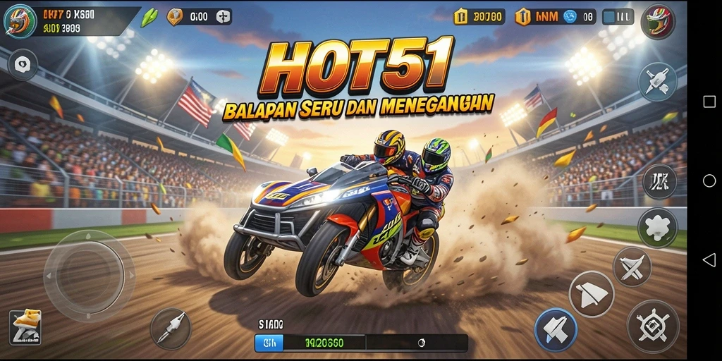 Tangkapan layar dari gameplay HOT51 yang menegangkan dan menantang.