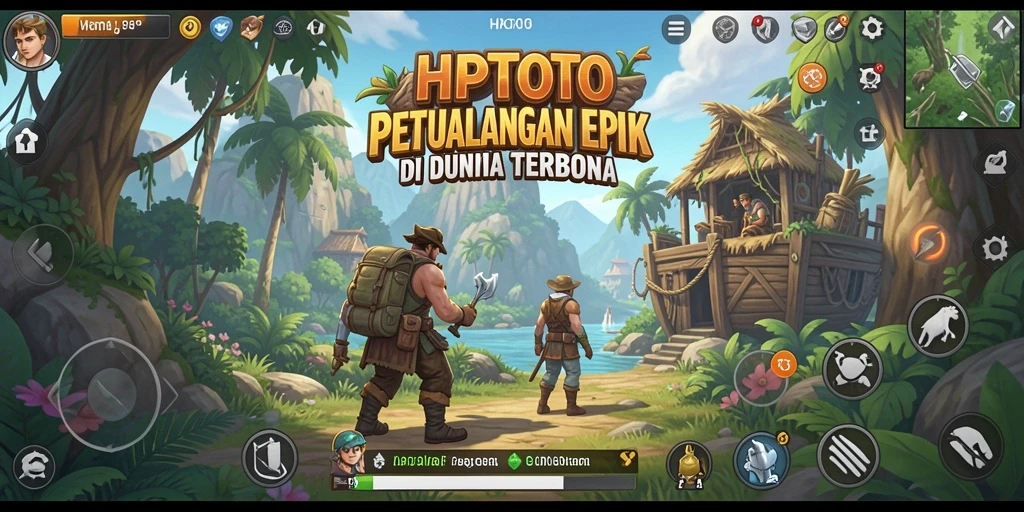 Tangkapan layar gameplay HPTOTO menampilkan petualangan epic di dunia terbuka.