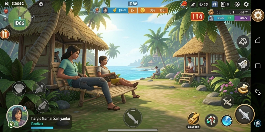 Tampilan gameplay menarik dan penuh warna dari ID66.