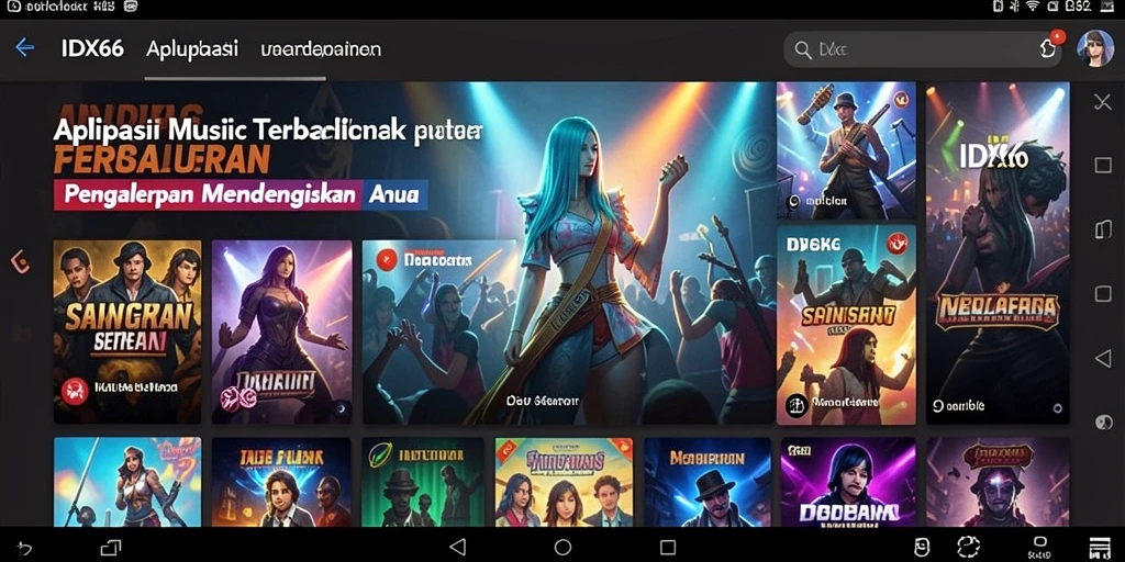 Screenshot IDX66 menampilkan pengguna menikmati gameplay Music yang seru.
