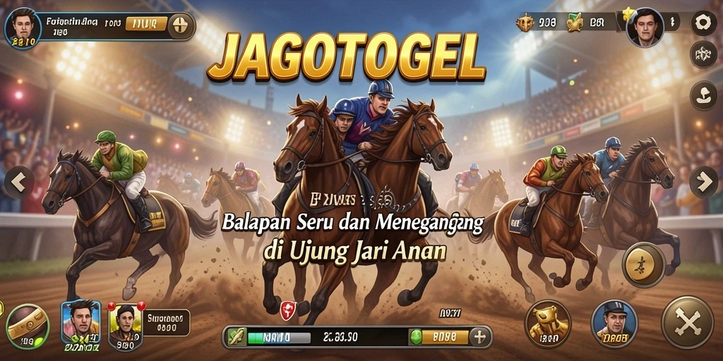 Screenshot utama menampilkan gameplay balapan mendebarkan di JAGOTOGEL.