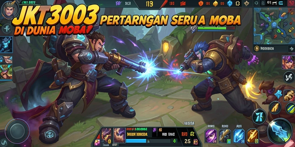 Gameplay JKT303 yang intens dengan karakter yang beragam.
