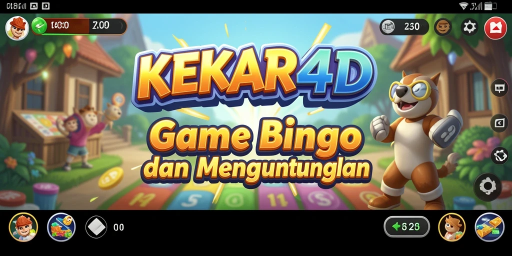 Tampilan gameplay interaktif dan seru dalam KEKAR4D Bingo.