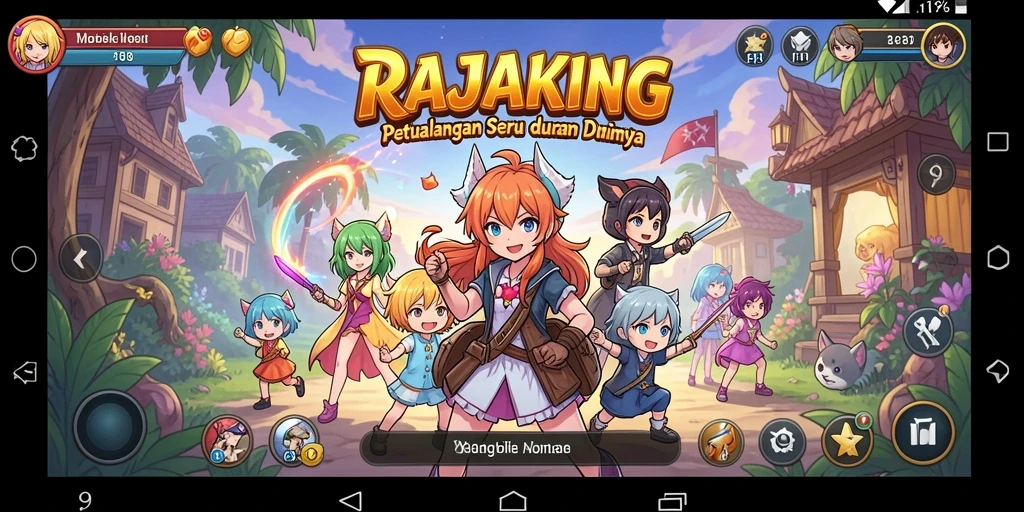 Gameplay seru RAJAKING dengan karakter Anime yang menarik.