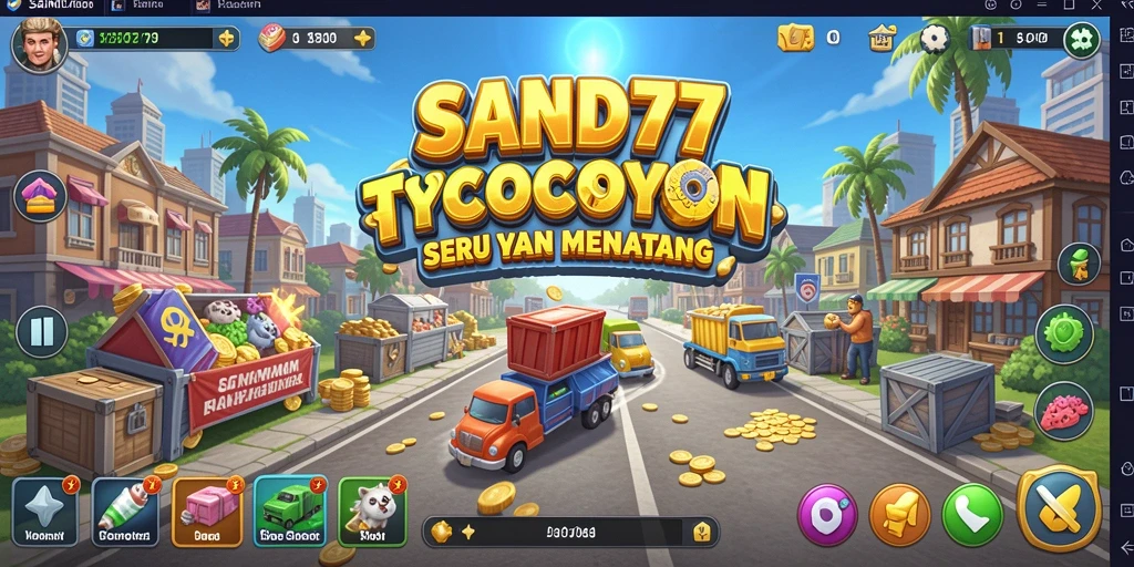Tampilan menarik dari gameplay SAND77 yang penuh strategi.