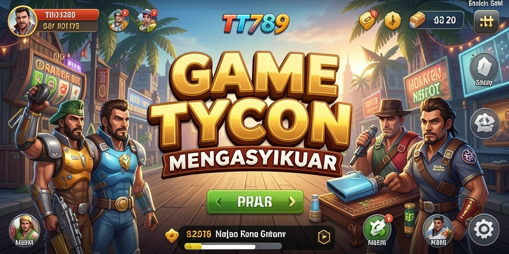 Screenshot gameplay TT789 yang menampilkan pengelolaan bisnis Tycoon.